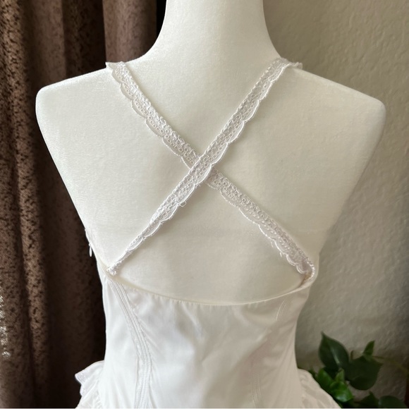 Vintage Betsey Johnson Runway Tiered Eyelet Cotton Lace Dress - Picture 8 of 17